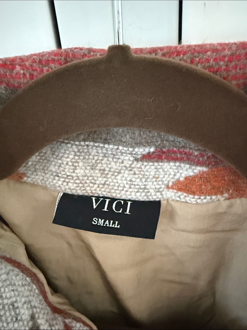 Vici Southwestern Fringe Utility Jacket in Teal, Rust & Gray - Picture 2 of 5